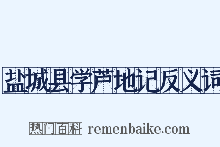 盐城县学芦地记反义词是什么意思的图片